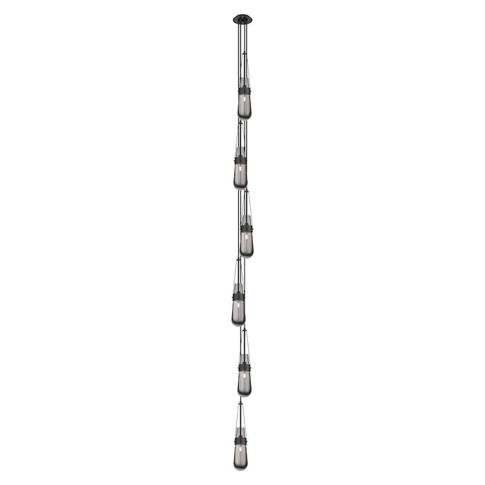 Innovations Owego 6Lt 5" CM Pendant, 6" Canopy, BK/SM - 106-452-1P-BK-G452-4SM