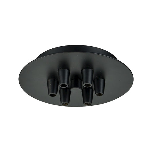 Innovations 106-BK Custom Cord 6 Light Multi Port Canopy, Matte Black