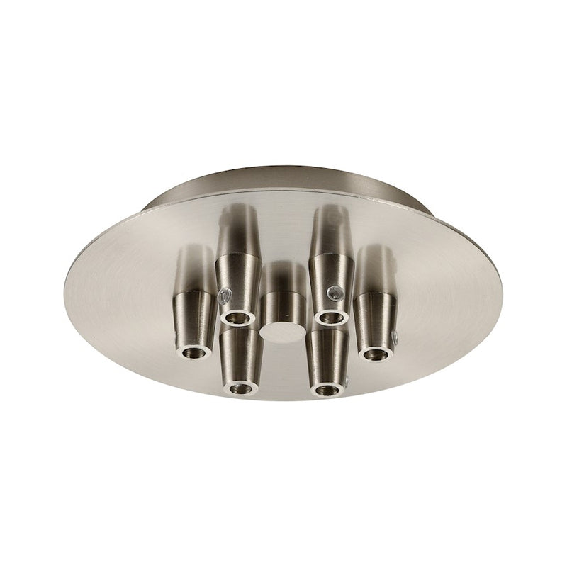 Innovations 106-SN Custom Cord 6 Light Multi Port Canopy, Satin Nickel