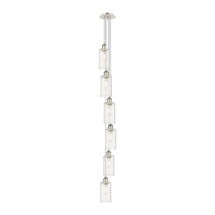 Innovations Crown Point 6Lt 7" Cord Multi Pendant, PN/CL - 106B-6P-PN-G434-7CL