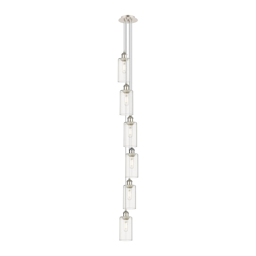 Innovations Crown Point 6Lt 7" Cord Multi Pendant, PN/CL - 106B-6P-PN-G434-7CL