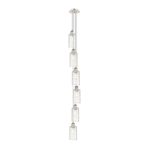 Innovations Crown Point 6Lt 7" Cord Multi Pendant, PN/DS - 106B-6P-PN-G434-7DE
