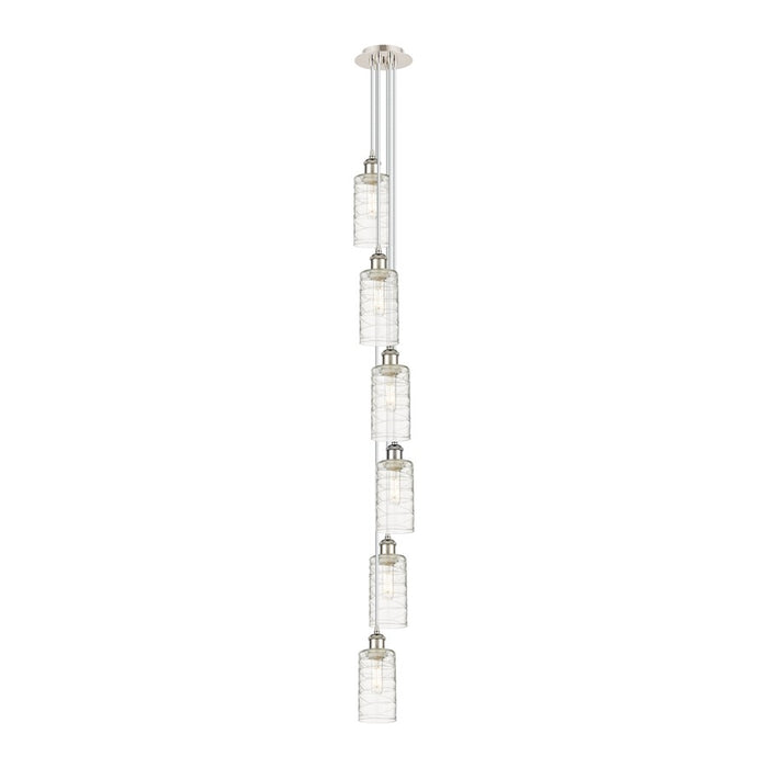 Innovations Crown Point 6Lt 7" Cord Multi Pendant, PN/DS - 106B-6P-PN-G434-7DE