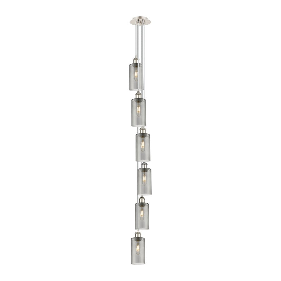 Innovations Crown Point 6Lt 7" Cord Multi Pendant, PN/SM - 106B-6P-PN-G434-7SM