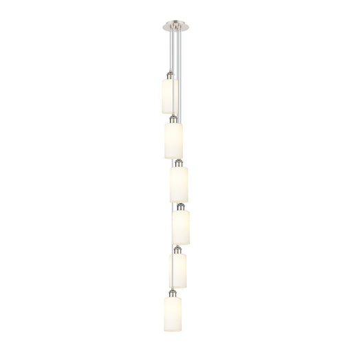 Innovations Crown Point 6Lt 7" Cord Multi Pendant, PN/WH - 106B-6P-PN-G434-7WH