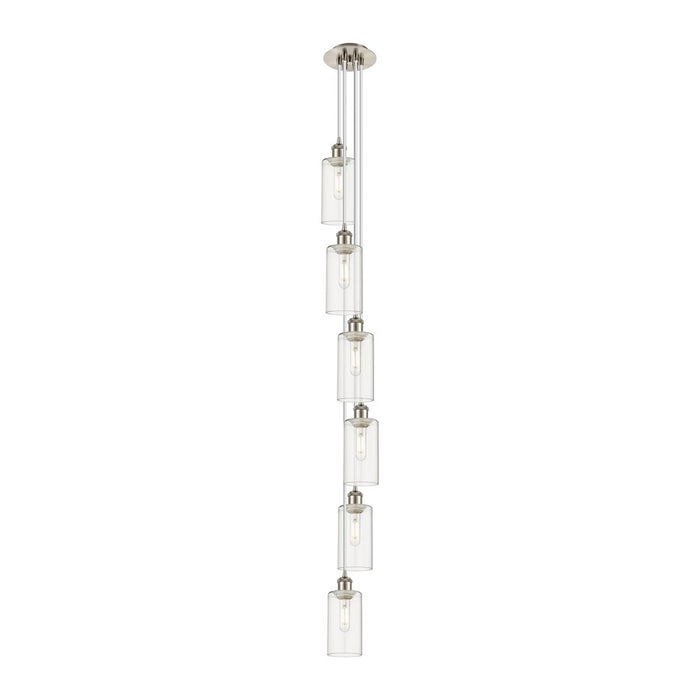 Innovations Crown Point 6Lt 7" Cord Multi Pendant, SN/CL - 106B-6P-SN-G434-7CL