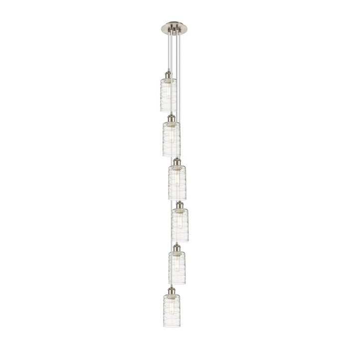 Innovations Crown Point 6Lt 7" Cord Multi Pendant, SN/DS - 106B-6P-SN-G434-7DE