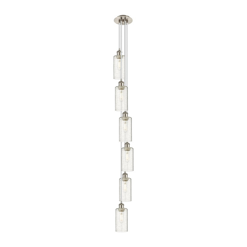 Innovations Crown Point 6Lt 7" Cord Multi Pendant, SN/SD - 106B-6P-SN-G434-7SDY