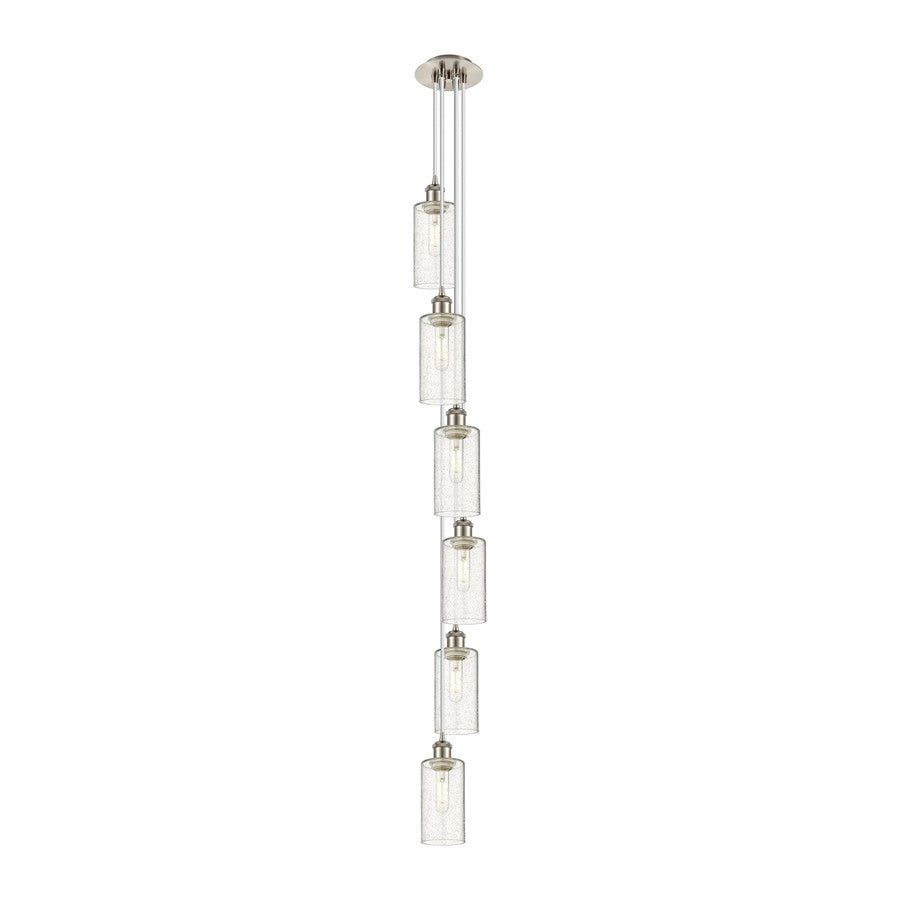 Innovations Crown Point 6Lt 7" Cord Multi Pendant, SN/SD - 106B-6P-SN-G434-7SDY