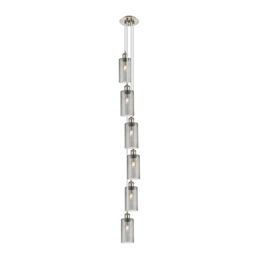 Innovations Crown Point 6Lt 7" Cord Multi Pendant, SN/SM - 106B-6P-SN-G434-7SM