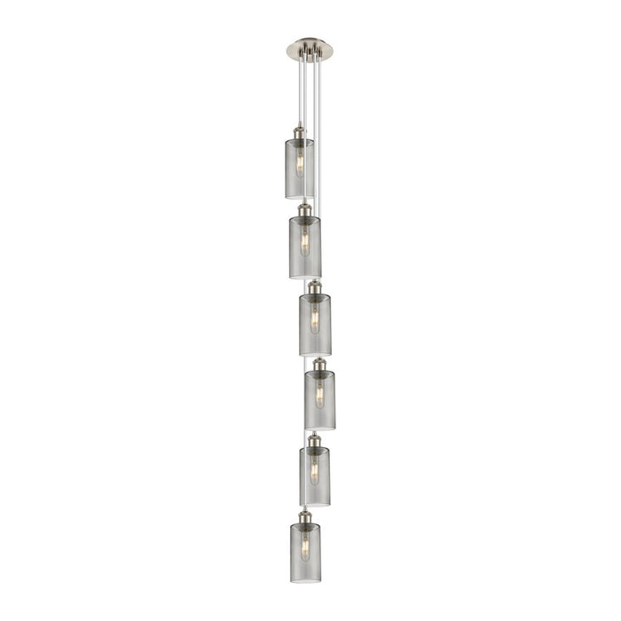 Innovations Crown Point 6Lt 7" Cord Multi Pendant, SN/SM - 106B-6P-SN-G434-7SM