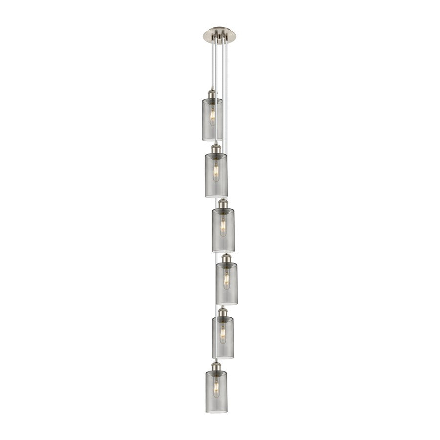 Innovations Crown Point 6Lt 7" Cord Multi Pendant, SN/SM - 106B-6P-SN-G434-7SM