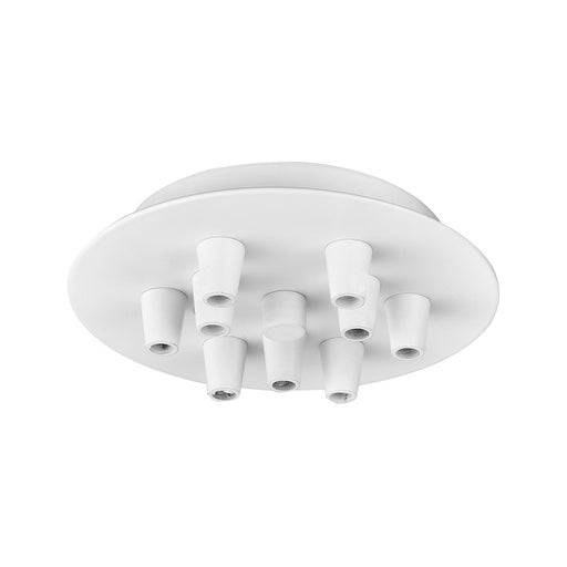Innovations 109-W Custom Cord 9 Light Multi Port Canopy, White