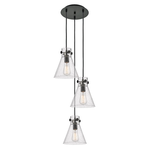 Innovations Newton-C 3Lt 8" CM Pendant, 10" Cpy, B/SD - 113-410-1PS-BK-G411-8SDY