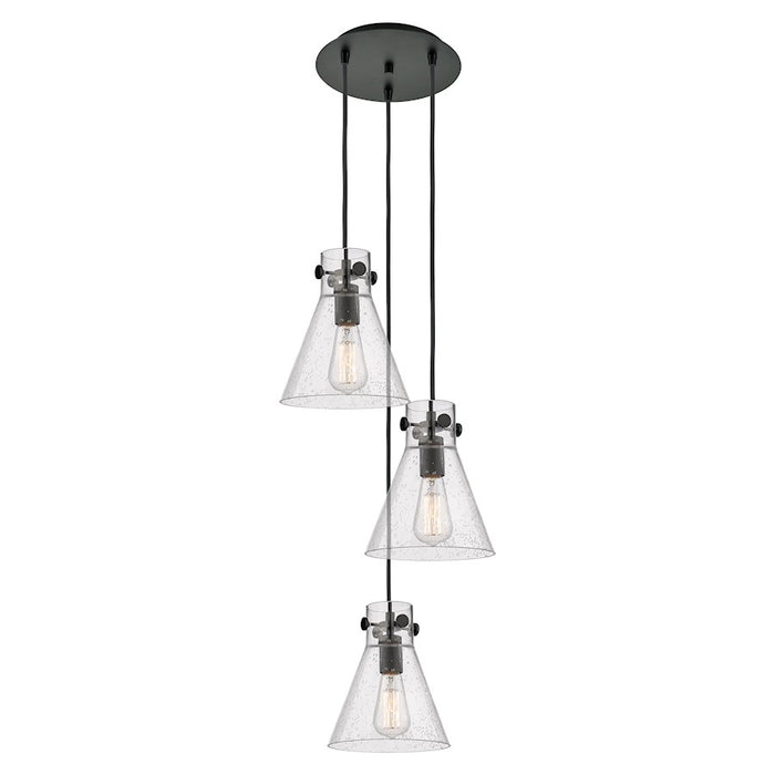 Innovations Newton-C 3Lt 8" CM Pendant, 10" Cpy, B/SD - 113-410-1PS-BK-G411-8SDY