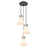 Innovations Newton-C 3Lt 8" CM Pendant, 10" Cpy, BK/WH - 113-410-1PS-BK-G411-8WH