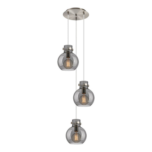 Innovations Newton-S 3Lt 8" CM Pendant, 10" Cpy, SN/SM - 113-410-1PS-SN-G410-8SM