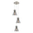 Innovations Newton-C 3Lt 8" CM Pendant, 10" Cpy, SN/SM - 113-410-1PS-SN-G411-8SM