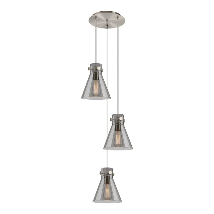 Innovations Newton-C 3Lt 8" CM Pendant, 10" Cpy, SN/SM - 113-410-1PS-SN-G411-8SM