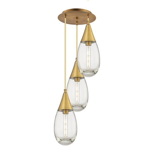Innovations Malone 3Lt 6" CM Pendant, 10" Canopy, BS/CL - 113-450-1P-BB-G450-6CL