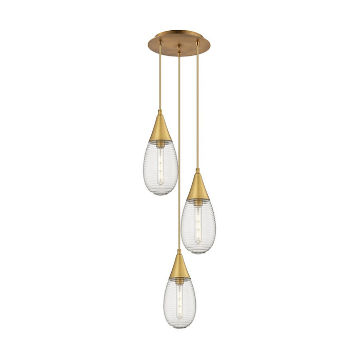 Innovations Malone 3Lt 6" CM Pendant, 10" Cpy, BS/SCL - 113-450-1P-BB-G450-6SCL