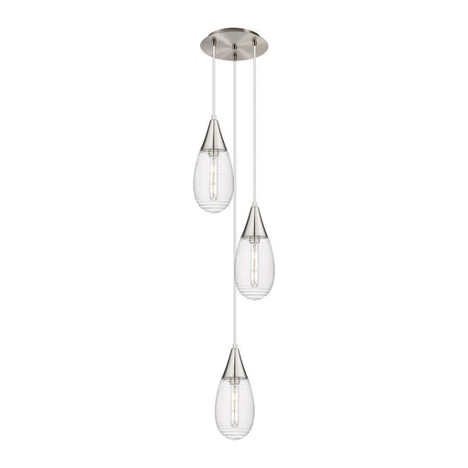Innovations Malone 3Lt 6" CM Pendant, 10" Cpy, SN/SCL - 113-450-1P-SN-G450-6SCL