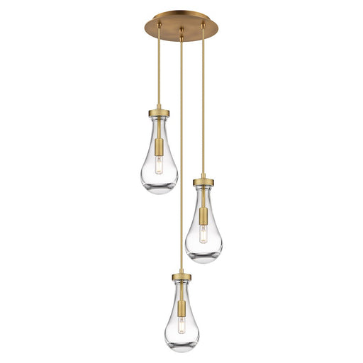 Innovations Owego 3Lt 5" CM Pendant, 10" Canopy, BS/CL - 113-451-1P-BB-G451-5CL
