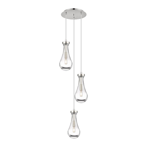 Innovations Owego 3Lt 5" CM Pendant, 10" Canopy, PN/CL - 113-451-1P-PN-G451-5CL