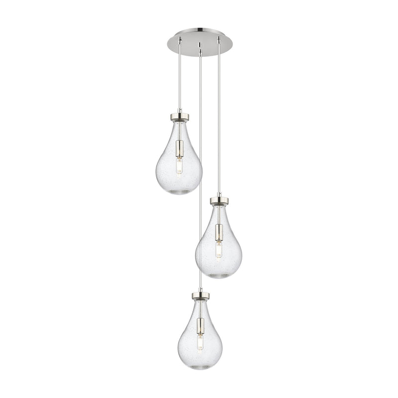 Innovations Owego 13in 3-Light Pendant | Polished Nickel and Seedy Glass | Kitchen Island & Dining Room | Model 113-451-1P-PN-G451-7SDY