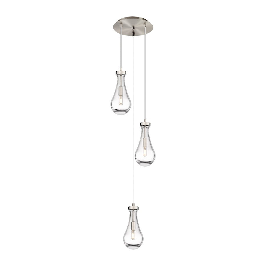 Innovations Owego 3Lt 5" CM Pendant, 10" Canopy, SN/CL - 113-451-1P-SN-G451-5CL