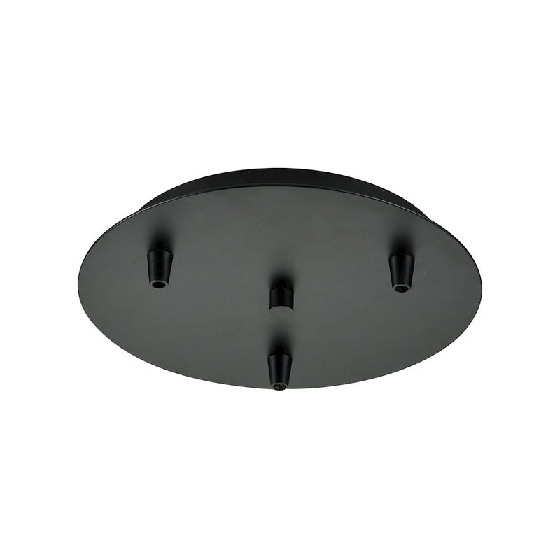 Innovations 113-BK Custom Cord 3 Light Multi Port Canopy, Matte Black