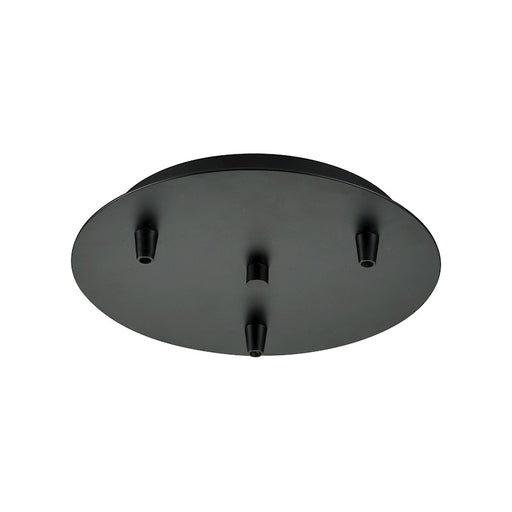 Innovations 113-BK Custom Cord 3 Light Multi Port Canopy, Matte Black