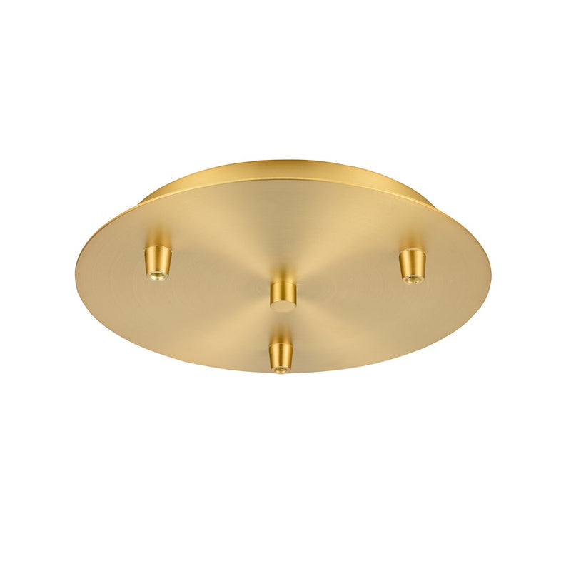 Innovations 113-SG Custom Cord 3 Light Multi Port Canopy, Satin Gold