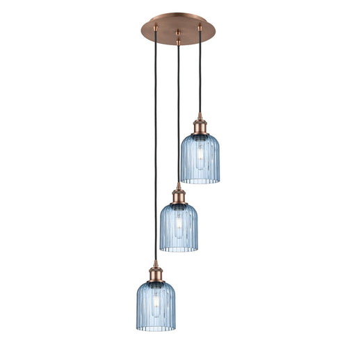 Innovations Ball B Veil 3Lt 12" Cord Multi Pend, CP/BL - 113B-3P-AC-G559-5BL