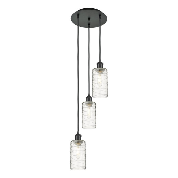 Innovations Crown Point 3Lt 13" Cord Multi Pendant, BK/DS - 113B-3P-BK-G434-7DE