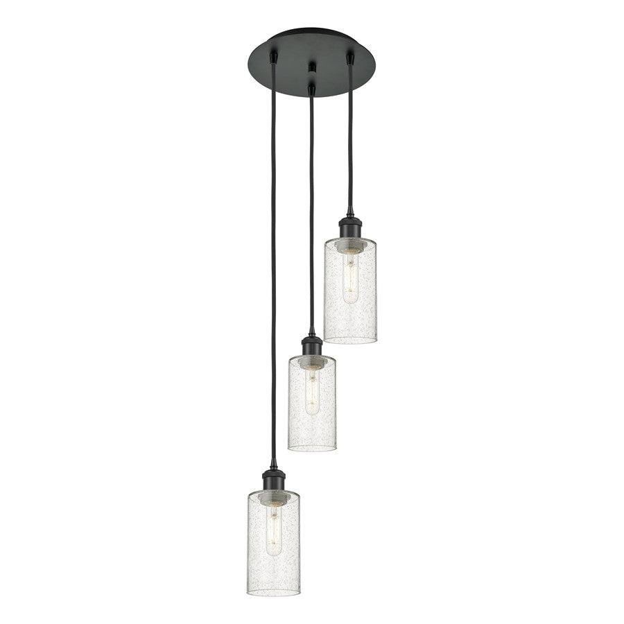 Innovations Crown Point 3Lt 13" Cord Multi Pendant, BK/SD - 113B-3P-BK-G434-7SDY