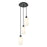 Innovations Crown Point 3Lt 13" Cord Multi Pendant, BK/WH - 113B-3P-BK-G434-7WH