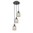 Innovations Ball B Veil 3Lt 12" Cord Multi Pend, BK/MC - 113B-3P-BK-G559-5ME