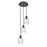 Innovations Ball B Veil 3Lt 12" Cord Multi Pend, BK/SD - 113B-3P-BK-G559-5SDY
