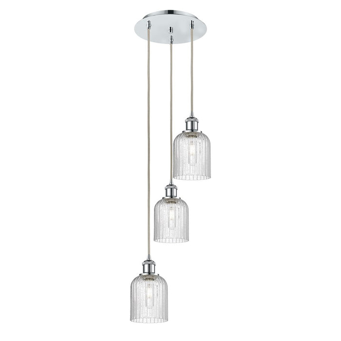 Innovations Ball B Veil 3Lt 12" Cord Multi Pend, CH/SD - 113B-3P-PC-G559-5SDY
