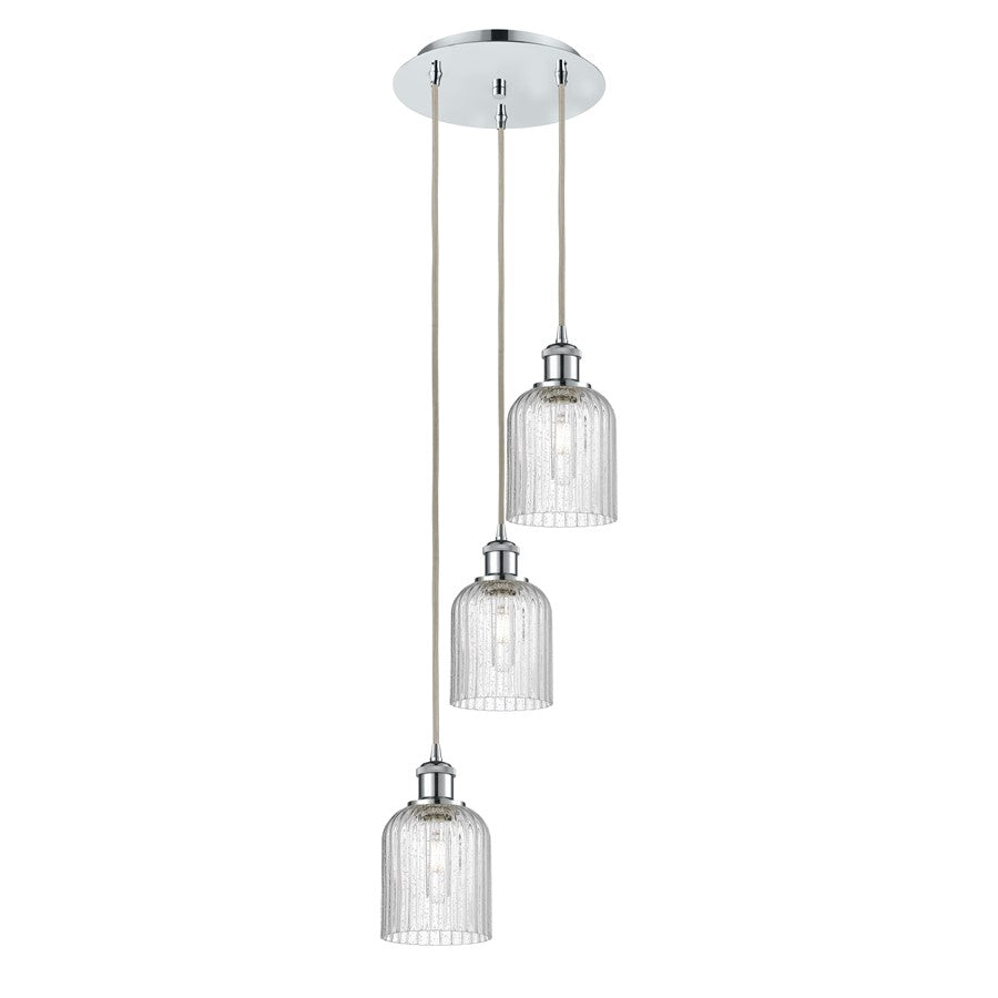Innovations Ball B Veil 3Lt 12" Cord Multi Pend, CH/SD - 113B-3P-PC-G559-5SDY