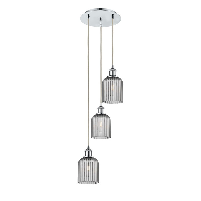 Innovations Ball B Veil 3Lt 12" Cord Multi Pend, CH/SM - 113B-3P-PC-G559-5SM