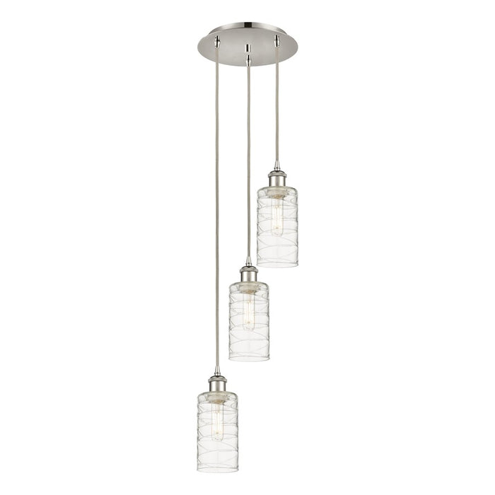 Innovations Crown Point 3Lt 13" Cord Multi Pendant, PN/DS - 113B-3P-PN-G434-7DE