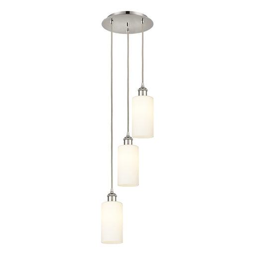 Innovations Crown Point 3Lt 13" Cord Multi Pendant, PN/WH - 113B-3P-PN-G434-7WH