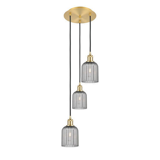 Innovations Ball B Veil 3Lt 12" Cord Multi Pend, GD/SM - 113B-3P-SG-G559-5SM