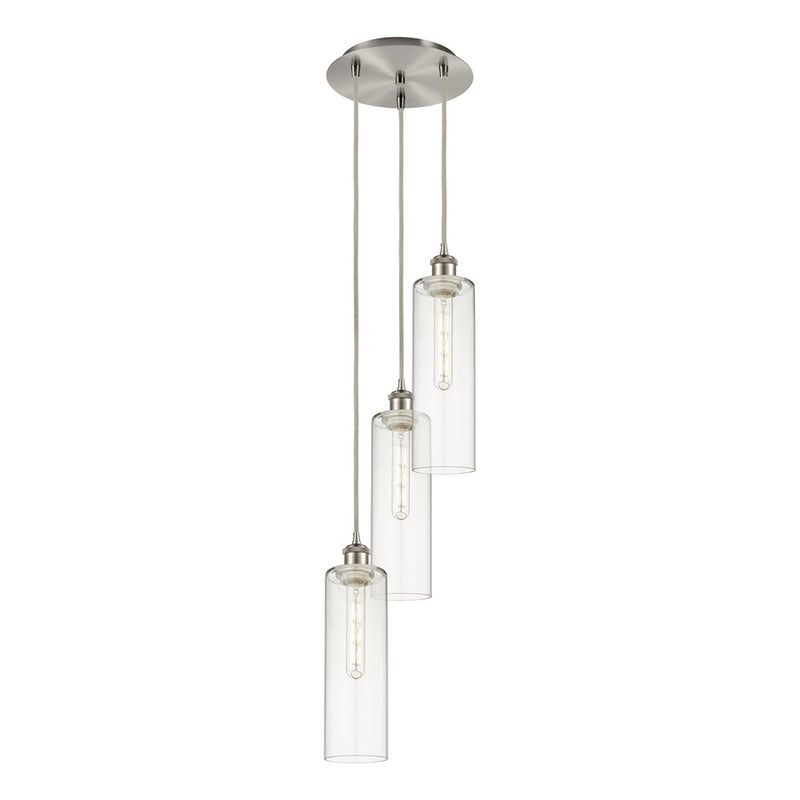 Innovations Ball Crown 3Lt 12" Cord Multi Pend, SN/CL - 113B-3P-SN-G434-12CL