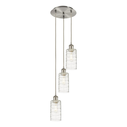 Innovations Crown Point 3Lt 13" Cord Multi Pendant, SN/DS - 113B-3P-SN-G434-7DE