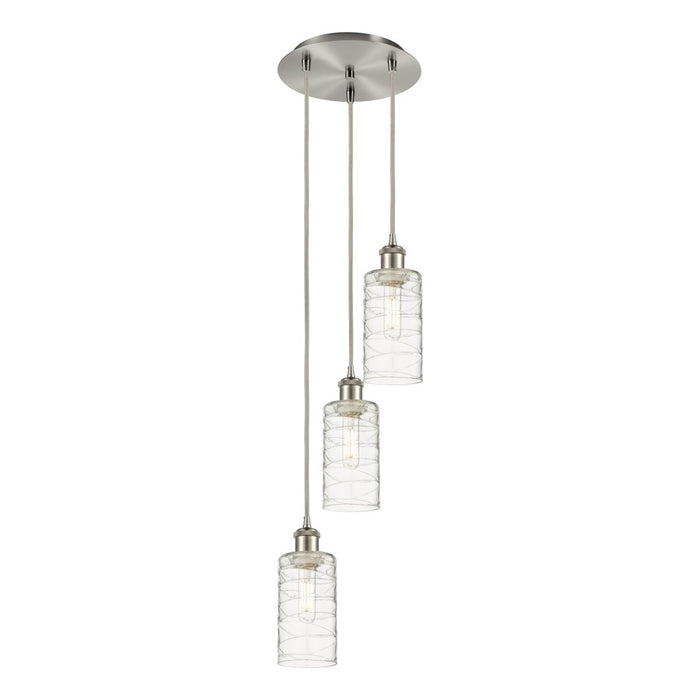 Innovations Crown Point 3Lt 13" Cord Multi Pendant, SN/DS - 113B-3P-SN-G434-7DE