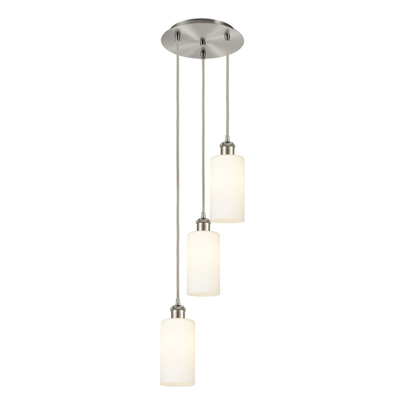 Innovations Crown Point 3Lt 13" Cord Multi Pendant, SN/WH - 113B-3P-SN-G434-7WH