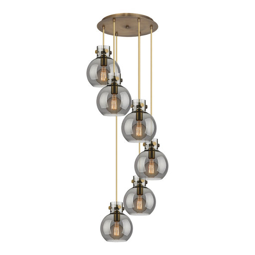 Innovations Newton-S 6Lt 8" CM Pendant, 14" Cpy, BS/SM - 116-410-1PS-BB-G410-8SM